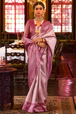 Load image into Gallery viewer, Kanjivaram Silk Beige Weaving Work Saree
