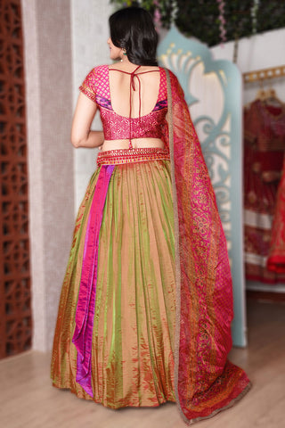 Purple Color Art Silk Fabric Beautiful Lehenga In Function Wear