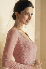 Load image into Gallery viewer, Winsome Georgette Fabric Pink Color Gown With Dupatta
