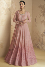 Load image into Gallery viewer, Winsome Georgette Fabric Pink Color Gown With Dupatta
