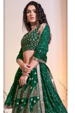 Load image into Gallery viewer, Radiant Georgette Readymade Sequins Designs Lehenga
