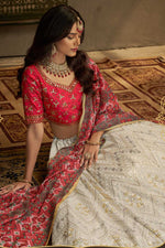 Load image into Gallery viewer, Georgette Fabric White Color Lehenga With Winsome Sequins Work
