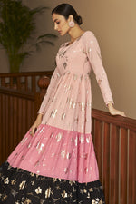 Load image into Gallery viewer, Party Wear Foil Printed Work Multi Color Anarkali Style Gown In Georgette Fabric
