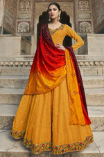 Load image into Gallery viewer, Specialised Georgette Yellow Sequins Work Floor Length Readymade Gown
