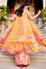 Load image into Gallery viewer, Superior Art Silk Readymade Palazzo Suit With Koti In Yellow Color
