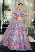 Load image into Gallery viewer, Riveting EmbroideLavender Silk Fabric  Wedding Wear Lehenga In Lavender Color
