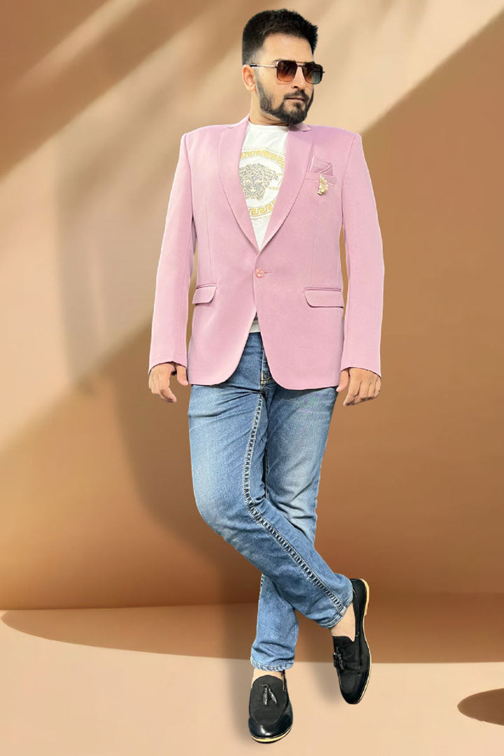 Pink color outlet blazer