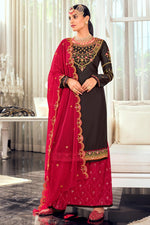 Load image into Gallery viewer, Brown Color Inventive Sharara Suit In Georgette Fabric
