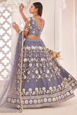 Load image into Gallery viewer, Lavender Color Sangeet Wear Net Fabric Spectacular Embroidered Lehenga
