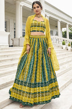 Load image into Gallery viewer, Vartika Singh Exclusive Multi Color Digital Printed Lehenga In Georgette Fabric
