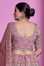 Load image into Gallery viewer, Pink Color Parity Georgette Fabric Wedding Wear Lehenga Choli
