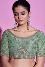 Load image into Gallery viewer, Sea Sea Green Color Bright Art Silk Fabric Wedding Wear Lehenga Choli

