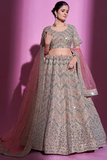 Load image into Gallery viewer, Beige Color Stylish Art Silk Fabric Wedding Wear Lehenga Choli
