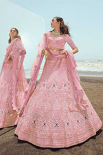 Load image into Gallery viewer, Pink Color Sober Georgette Lehenga In Wedding Wear
