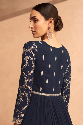 Navy Blue Color Function Wear Phenomenal Anarkali Suit