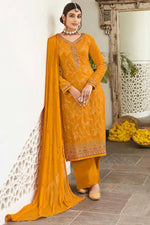 Load image into Gallery viewer, Mustard Color Georgette Fabric Remarkable Festive Salwar Suit
