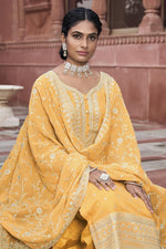 Load image into Gallery viewer, Festival Wear Orange Color Engaging Georgette Palazzo Suit
