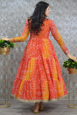 Load image into Gallery viewer, Georgette Fabric Party Look Orange Color Phenomenal Gown
