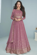 Load image into Gallery viewer, Sonam Bajwa Pink Georgette Floor Length Anarkali Suit
