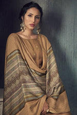 Load image into Gallery viewer, Chikoo Color Jacquard Fabric Festive Wear Weaving Work Salwar Kameez
