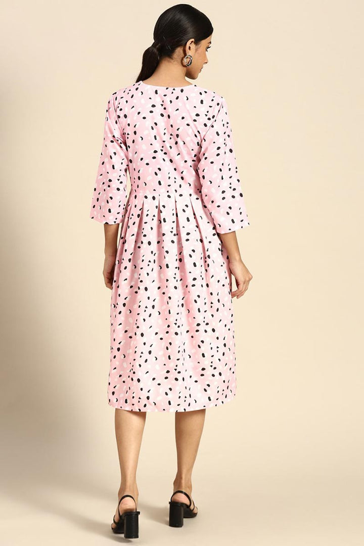 Pink Color Captivating Kurti In Crepe Fabric