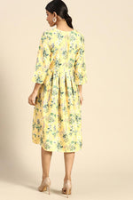 Load image into Gallery viewer, Crepe Fabric Yellow Color Winsome Kurti
