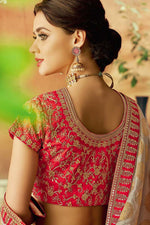 Load image into Gallery viewer, Jacquard Silk Fabric Wedding Wear Glorious Lehenga In Beige Color With Embroidered Work
