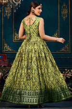 Load image into Gallery viewer, Digital Print Chinon Floor Length Readymade Gown In Green
