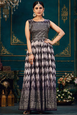 Load image into Gallery viewer, Party Wear Chinon Digital Printed Multi Color Readymade Gown
