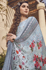 Load image into Gallery viewer, Festive Wear Light Cyan Color Elegant Printed Viscose Fabric Salwar Kameez
