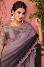 Load image into Gallery viewer, Party Look Imposing Chiffon Fabric Saree In Purple Color

