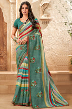 Load image into Gallery viewer, Ravishing Festive Look Chiffon Saree In Multi Color
