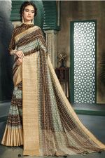 Load image into Gallery viewer, Radiant Border Work Muti Color Silk Fabric Festival Wear Saree
