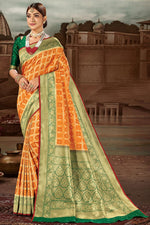 Load image into Gallery viewer, Mustard Color Weaving Work Festive Wear Saree
