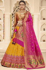 Load image into Gallery viewer, Silk Lovely Weaving Work Wedding Wear Lehenga Choli In Yellow Color
