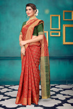 Load image into Gallery viewer, Red Color Art Silk Fabric Admirable Patola Style Saree In Festival Wear

