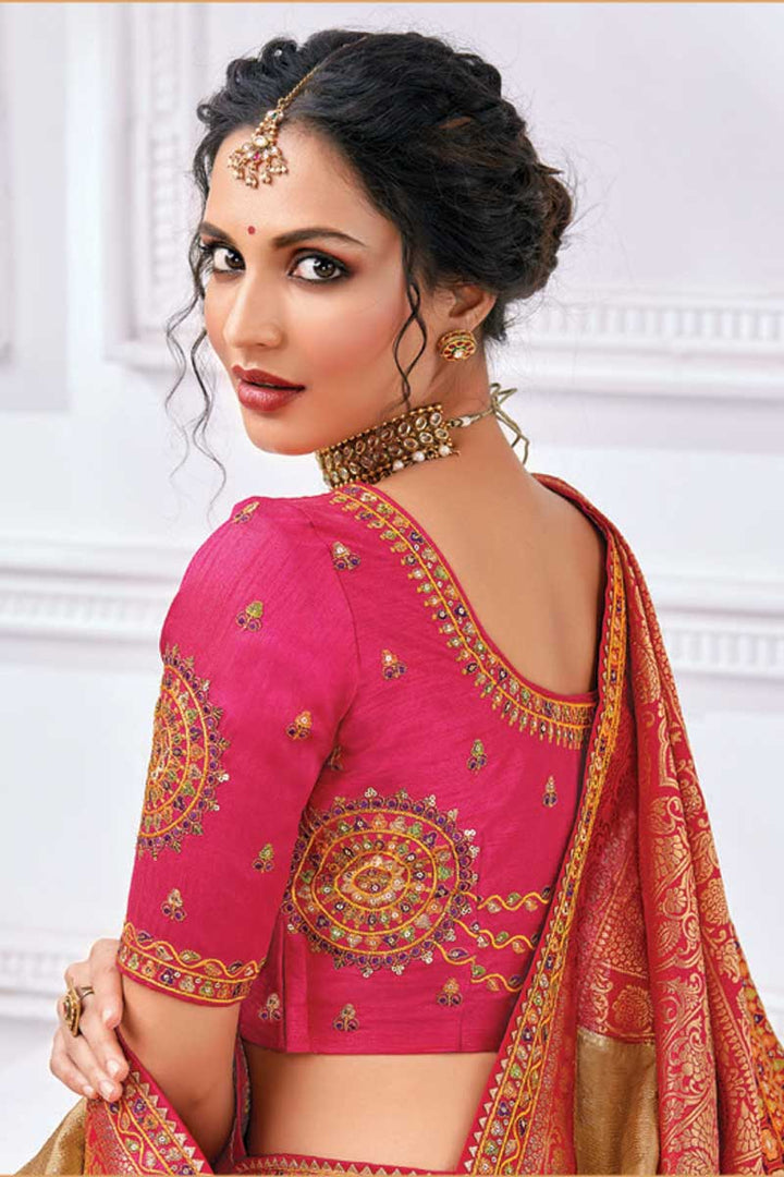 Art Silk Fabric Wonderful  Function Wear Saree In Beige Color