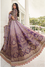Load image into Gallery viewer, Lavender Silk Embroidered Wedding Wear Bridal Lehenga
