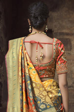 Load image into Gallery viewer, Silk Fabric Ingenious Weaving Work Saree In Multi Color
