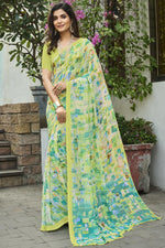 Load image into Gallery viewer, Excellent Georgette Fabric Multi Color Saree With Printed Work
