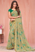 Load image into Gallery viewer, Awesome Beige Color Casual Look Saree In Georgette Fabric
