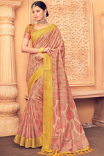 Load image into Gallery viewer, Art Silk Fabric Cream Color Pleasance Weaving Work Saree

