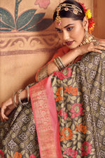 Load image into Gallery viewer, Tempting Brown Color Weaving Work Art Silk Saree

