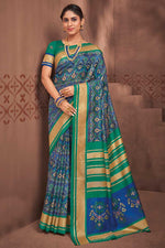 Load image into Gallery viewer, Alluring Art Silk Fabric Multi Color Foil Printed Saree

