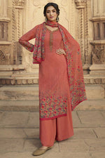 Load image into Gallery viewer, Crepe Fabric Printed Work Peach Color Casual Wear Sober Palazzo Suit
