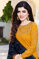 Load image into Gallery viewer, Embroidered Work On Yellow Color Sangeet Wear Phenomenal Palazzo Suit In Georgette Fabric
