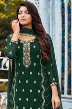 Load image into Gallery viewer, Exclusive Festival Wear Thread Embroidered Work Green Color Designer Salwar Suit Featuring Akanksha Puri

