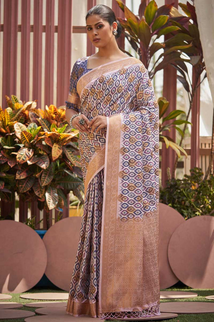Sangeet Wear Art Silk Fabric Designer Multi Color Printed Work Astounding Saree