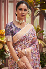 Load image into Gallery viewer, Multi Color Sangeet Wear Printed Work Adorming Saree In Art Silk Fabric
