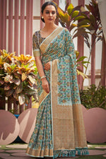 Load image into Gallery viewer, Sangeet Wear Art Silk Fabric Designer Multi Color Printed Work Winsome Saree

